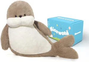 Seal Plush Toy Cute Seal Stuffed Animal Soft and Cuddly Seal Plushie Doll Gifts for Girls Boys Adults Birthday