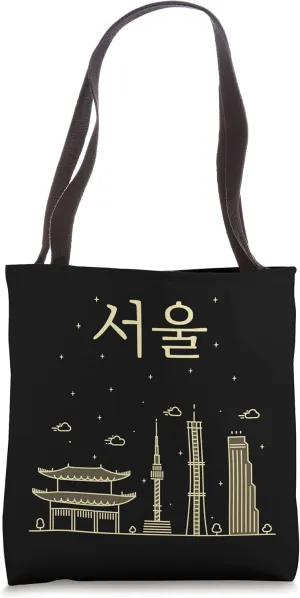 Seoul Korea in Hangul Tote Bag