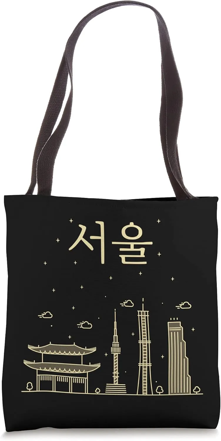 Seoul Korea in Hangul Tote Bag