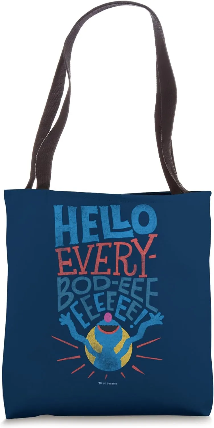 Sesame Street Grover Hello Everybody Tote Bag