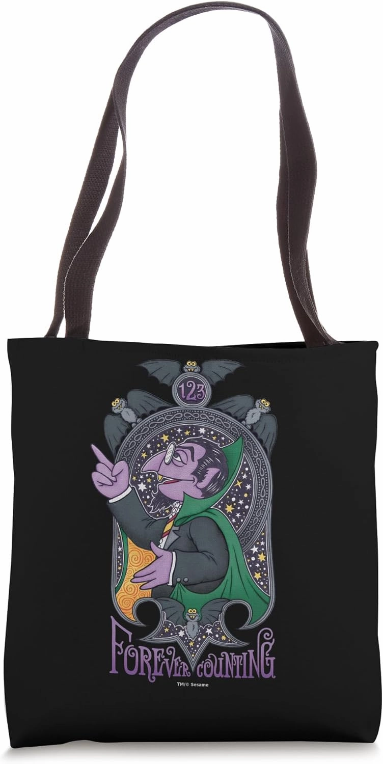 Sesame Street Psychedelic Count Forever Counting Tote Bag