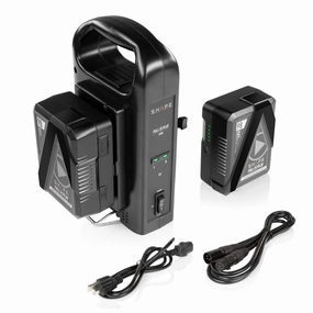 SHAPE Full Play Rechargeable Batteries 98 Wh V-Mount (2) with SHAPE Full Play Intelligent Dual Battery Charger