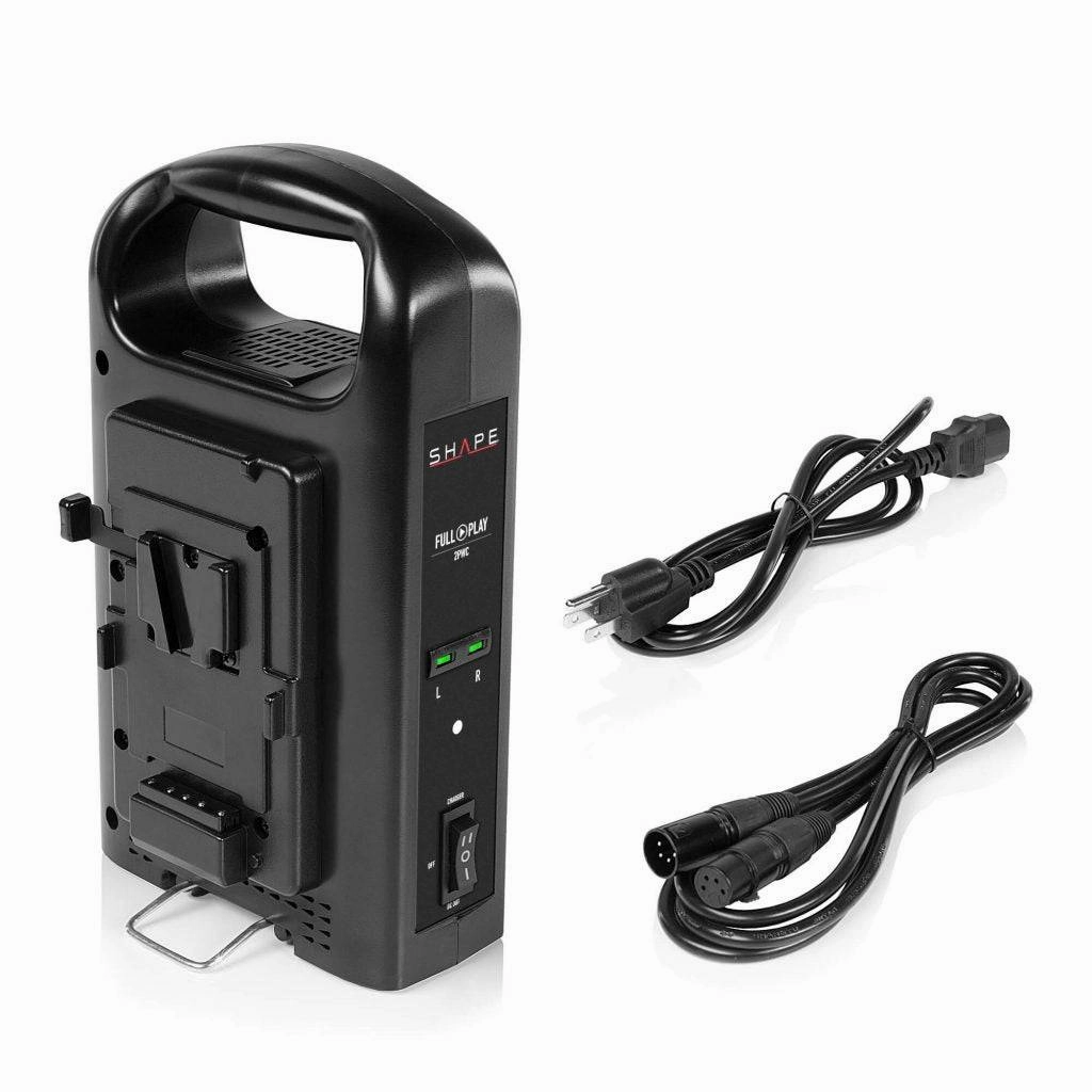 SHAPE Full Play Rechargeable Batteries 98 Wh V-Mount (2) with SHAPE Full Play Intelligent Dual Battery Charger
