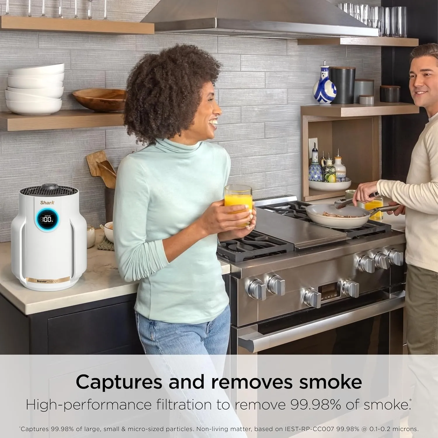 Shark NeverChange Air Purifier Compact Pro, Long-Lasting HEPA-Exceeding Filtration, For Pet Dander, Dust, Smoke, Allergens, Up to 250 sq. ft., Odor Neutralizer, Bedroom, Nursery, Dorm, HP072 (2025)