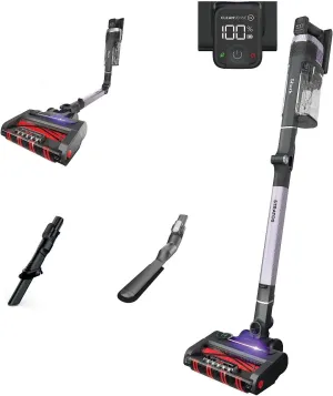 Shark Stratos Cordless Vacuum with Clean Sense IQ and Odor Neutralizer, MultiFlex Wand, Includes Duster Crevice Tool & Anti-Allergen Brush, Up To 60 Minute Runtime, Ash Purple, IZ862H