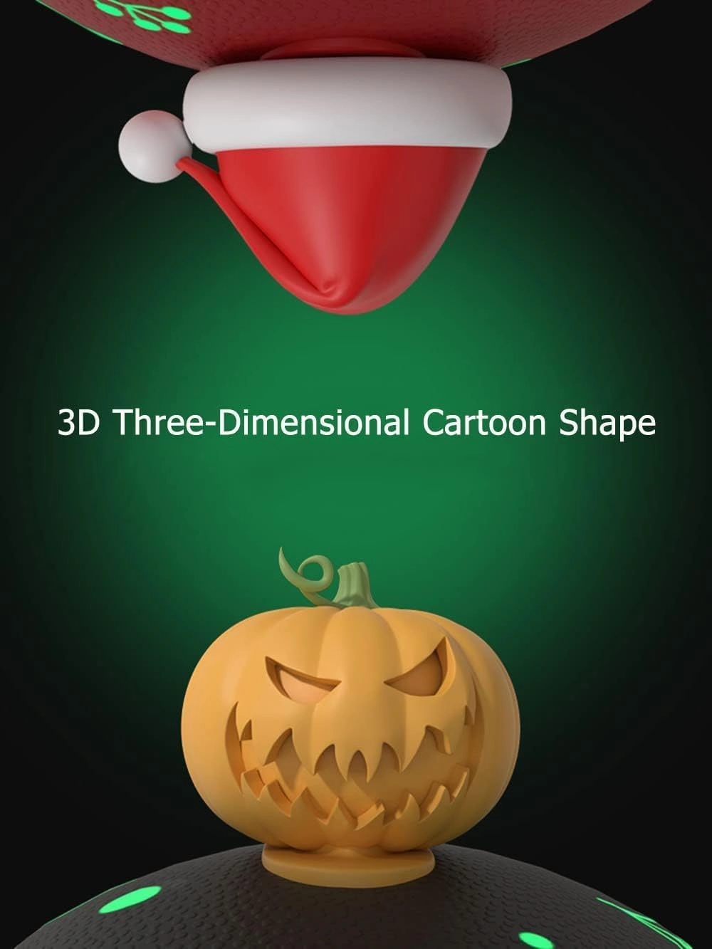 Shark Slides Glow in the Dark, Christmas Shark Slides, Santa Shark Slides, 3D Cartoon Spooky Cloudy Shark Slippers