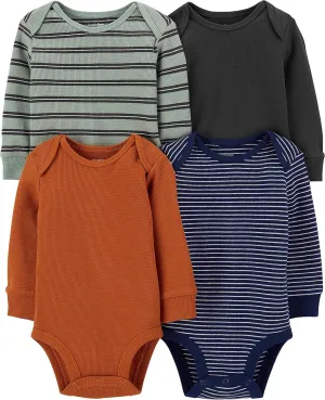 Simple Joys by Carter's Baby 4-Pack Long-Sleeve Thermal Bodysuit