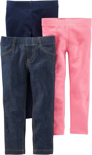 Simple Joys by Carter's Girls' 3-Pack Leggings