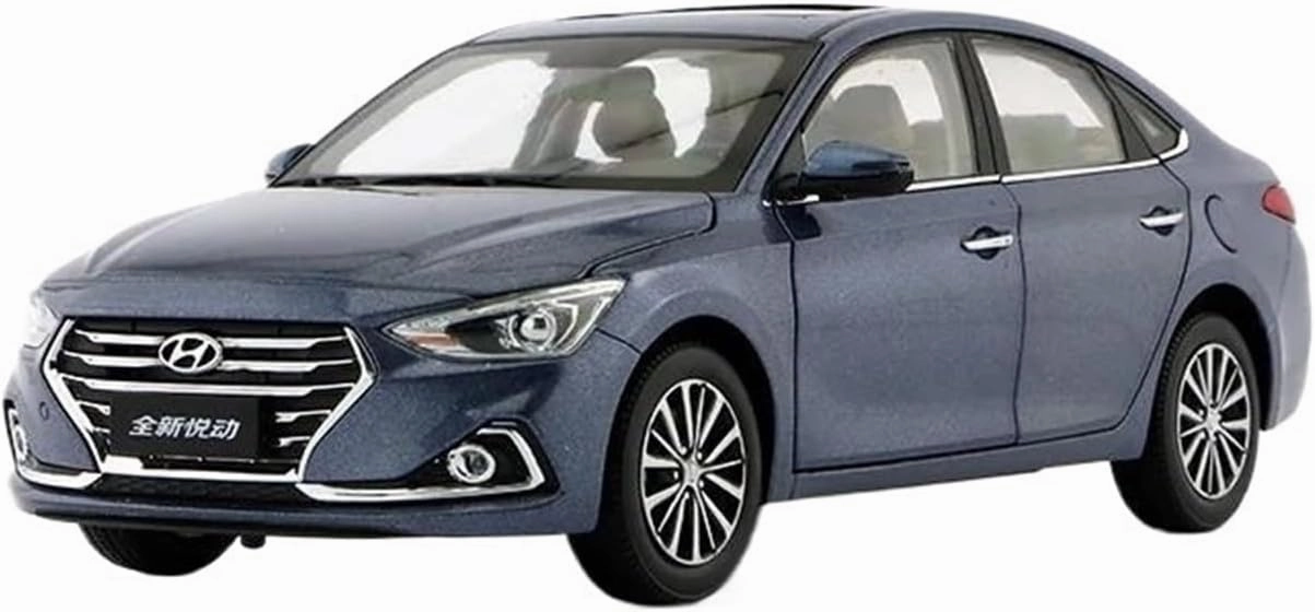 Simulation Car Model 1:18 for Hyundai Elentra Celesta Simulation Car Model Collection Display Home Decoration Mini Vehicles Toys(Silver)