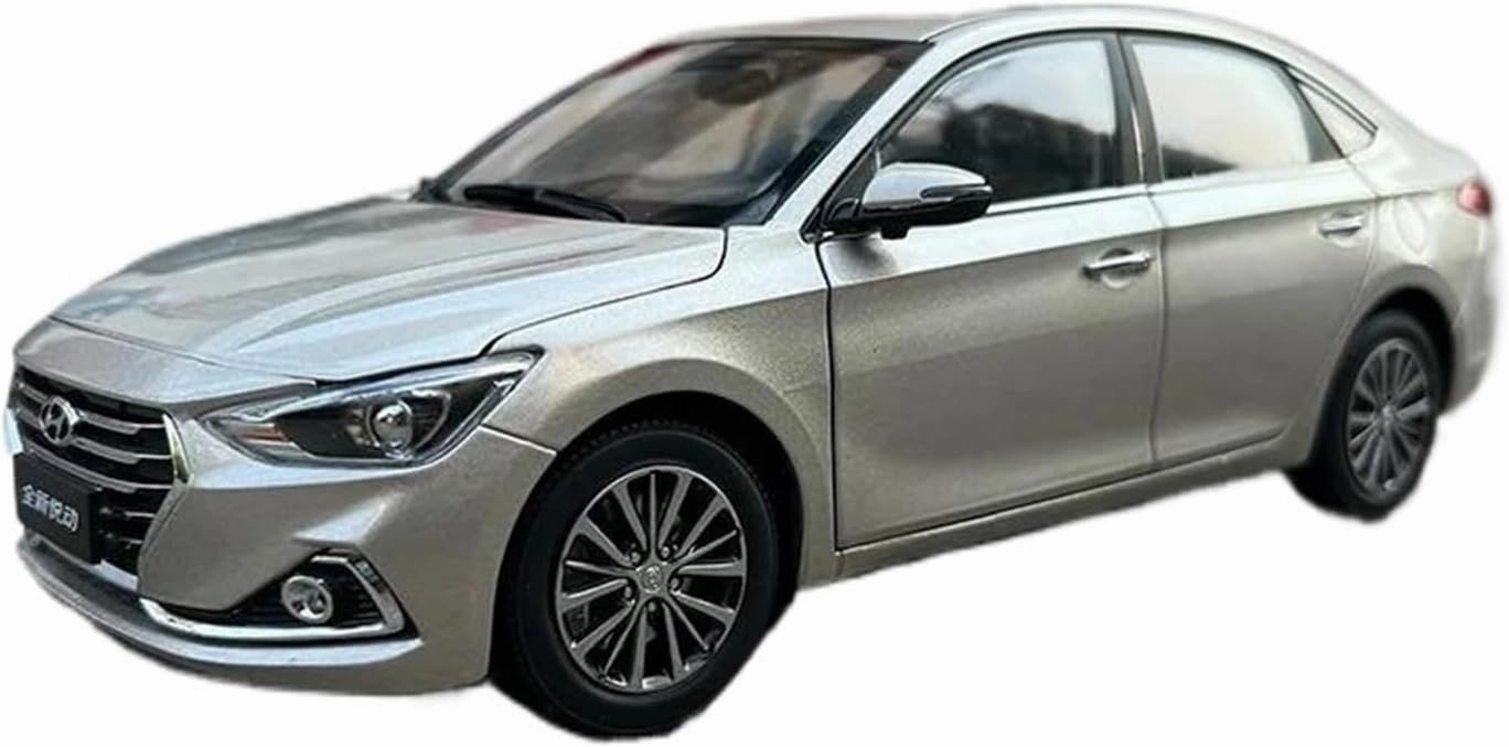 Simulation Car Model 1:18 for Hyundai Elentra Celesta Simulation Car Model Collection Display Home Decoration Mini Vehicles Toys(Silver)