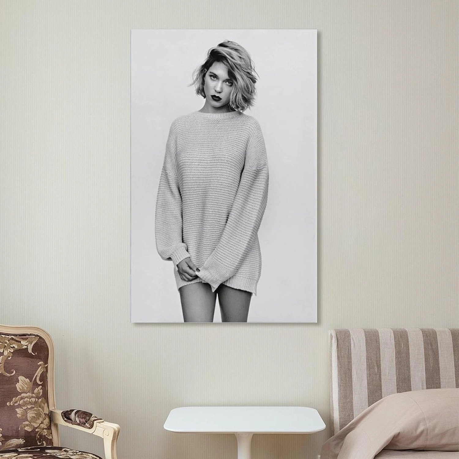 SINUJE The Actress Léa Seydoux Poster 3 Canvas Wall Art For Room Aesthetic And Decor Poster For Bedroom Living Room Bathroom Kitchen Office Decor 20x30inch(50x75cm) Unframe-style