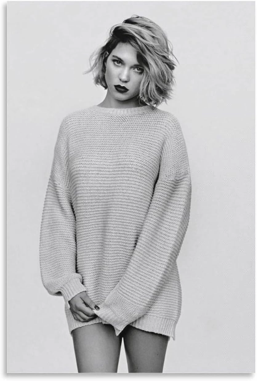 SINUJE The Actress Léa Seydoux Poster 3 Canvas Wall Art For Room Aesthetic And Decor Poster For Bedroom Living Room Bathroom Kitchen Office Decor 20x30inch(50x75cm) Unframe-style