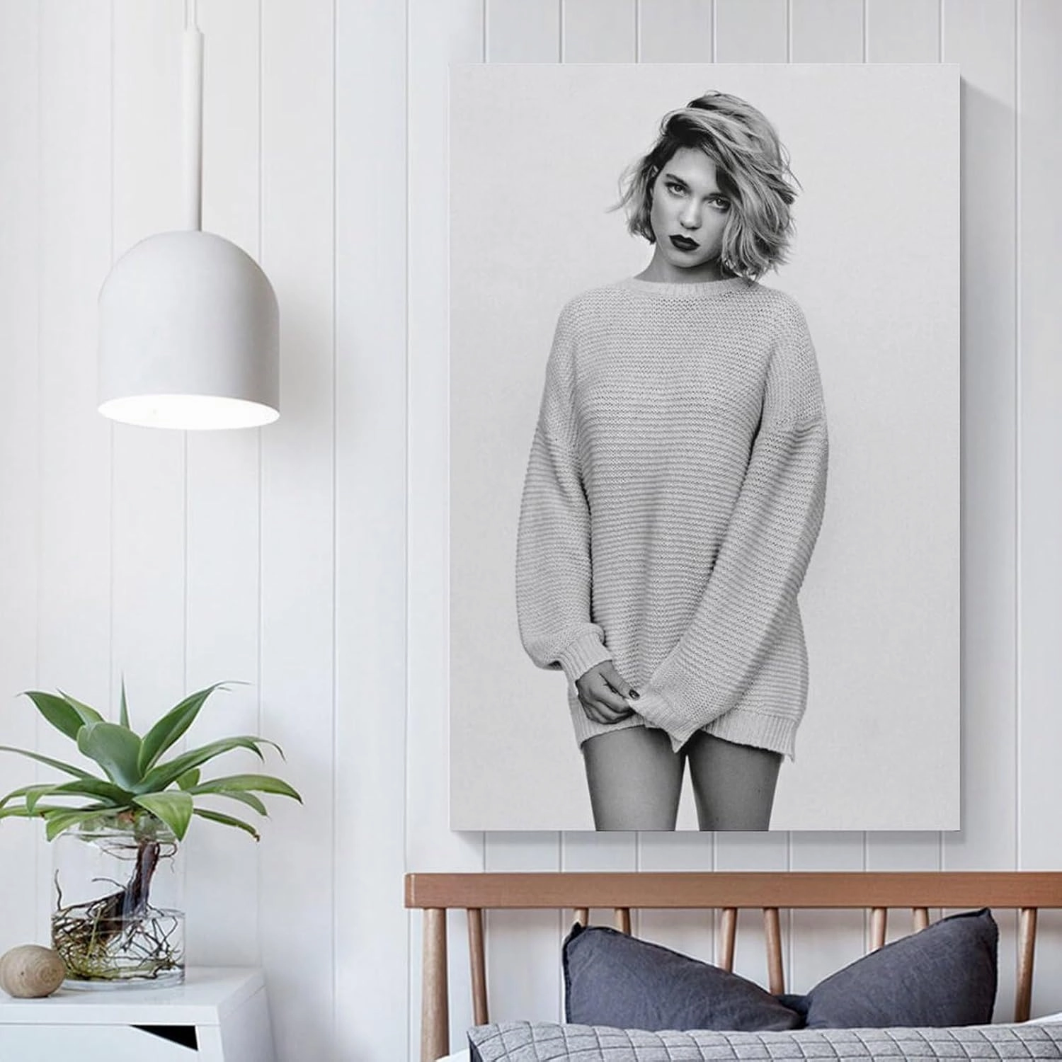 SINUJE The Actress Léa Seydoux Poster 3 Canvas Wall Art For Room Aesthetic And Decor Poster For Bedroom Living Room Bathroom Kitchen Office Decor 20x30inch(50x75cm) Unframe-style