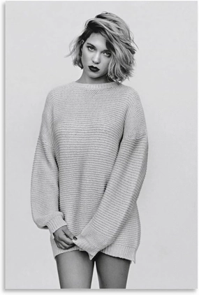 SINUJE The Actress Léa Seydoux Poster 3 Canvas Wall Art For Room Aesthetic And Decor Poster For Bedroom Living Room Bathroom Kitchen Office Decor 20x30inch(50x75cm) Unframe-style