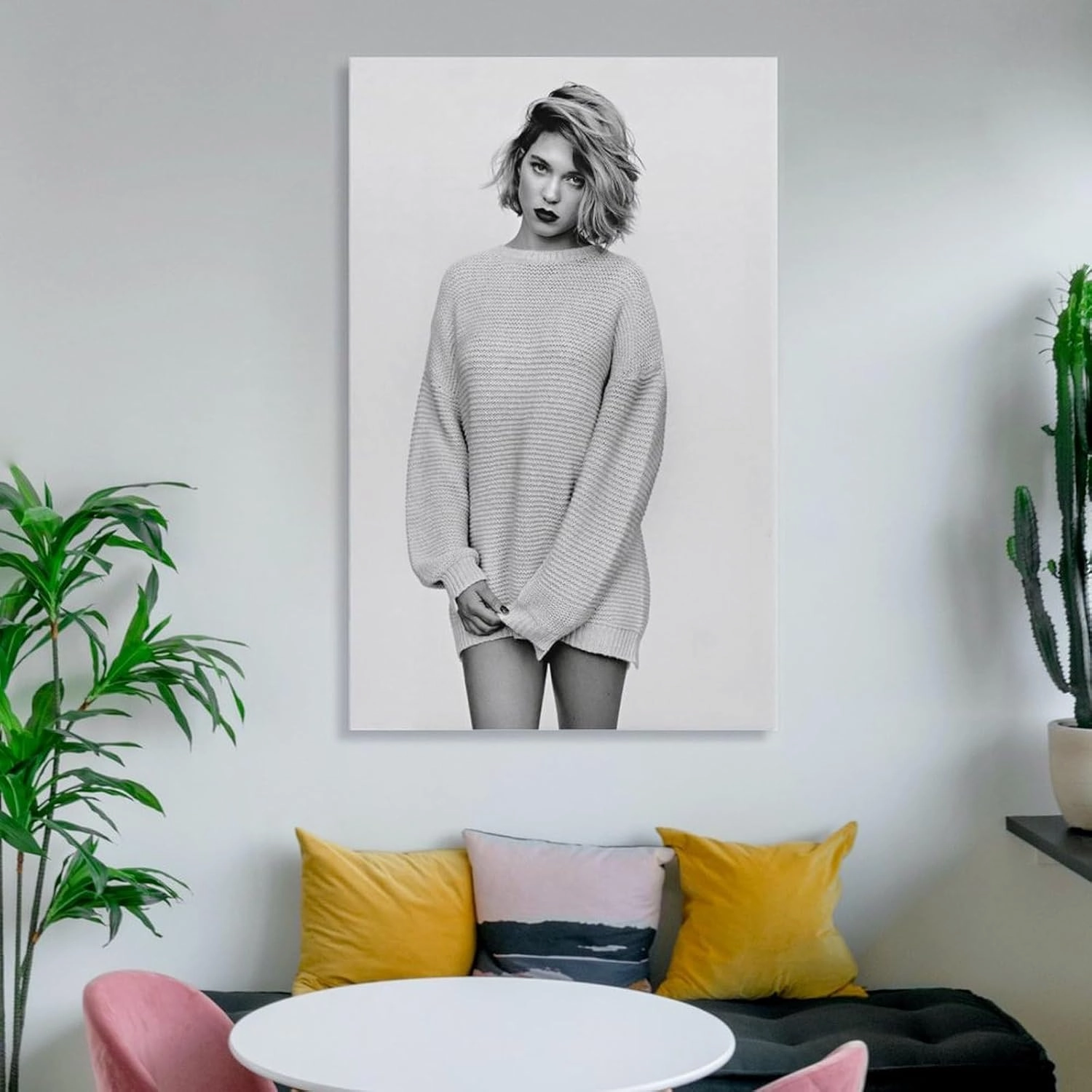 SINUJE The Actress Léa Seydoux Poster 3 Canvas Wall Art For Room Aesthetic And Decor Poster For Bedroom Living Room Bathroom Kitchen Office Decor 20x30inch(50x75cm) Unframe-style