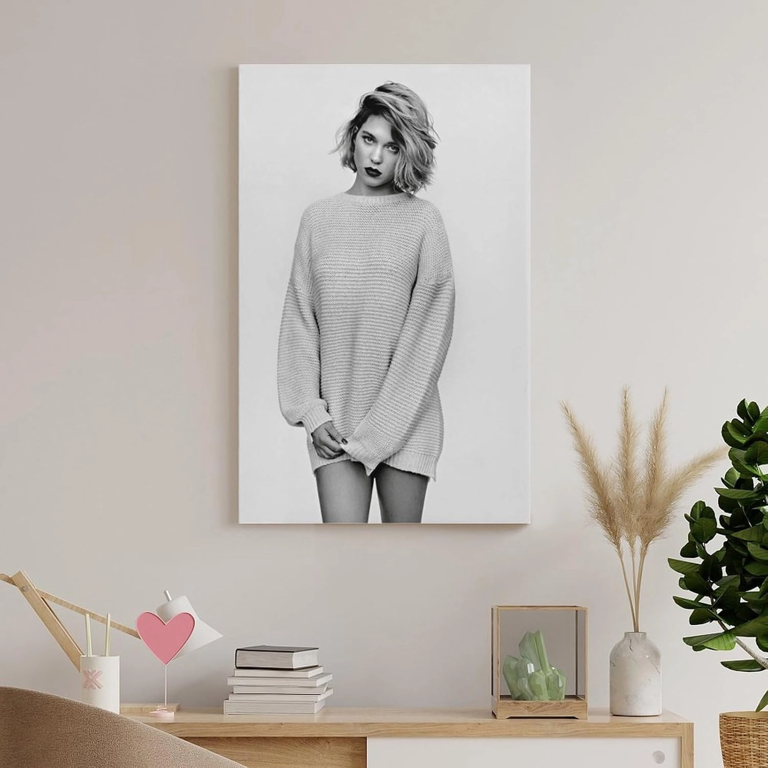 SINUJE The Actress Léa Seydoux Poster 3 Canvas Wall Art For Room Aesthetic And Decor Poster For Bedroom Living Room Bathroom Kitchen Office Decor 20x30inch(50x75cm) Unframe-style