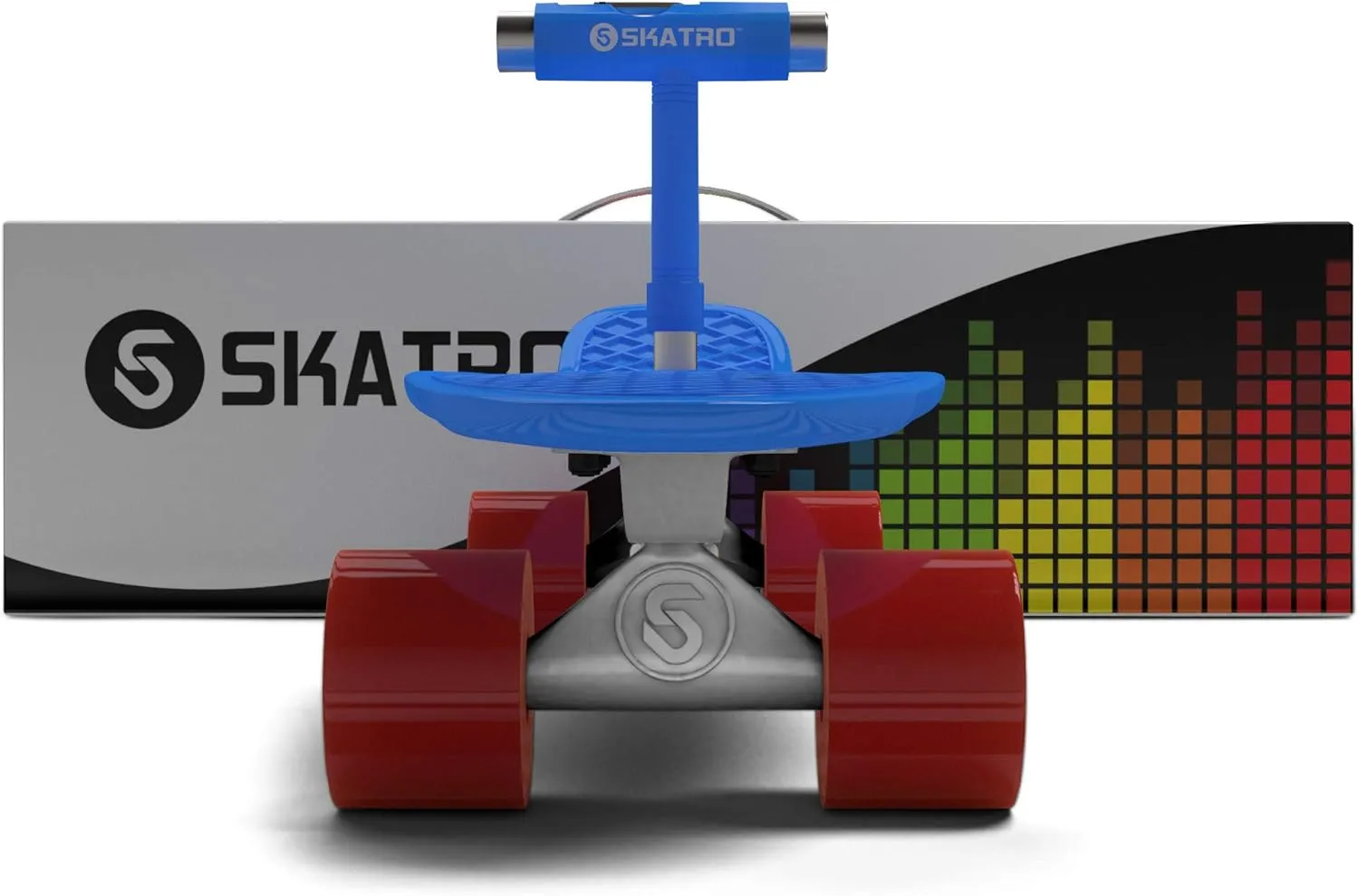 Skatro Mini Cruiser Skateboard. 22x6inch Retro Style Plastic Board Comes Complete