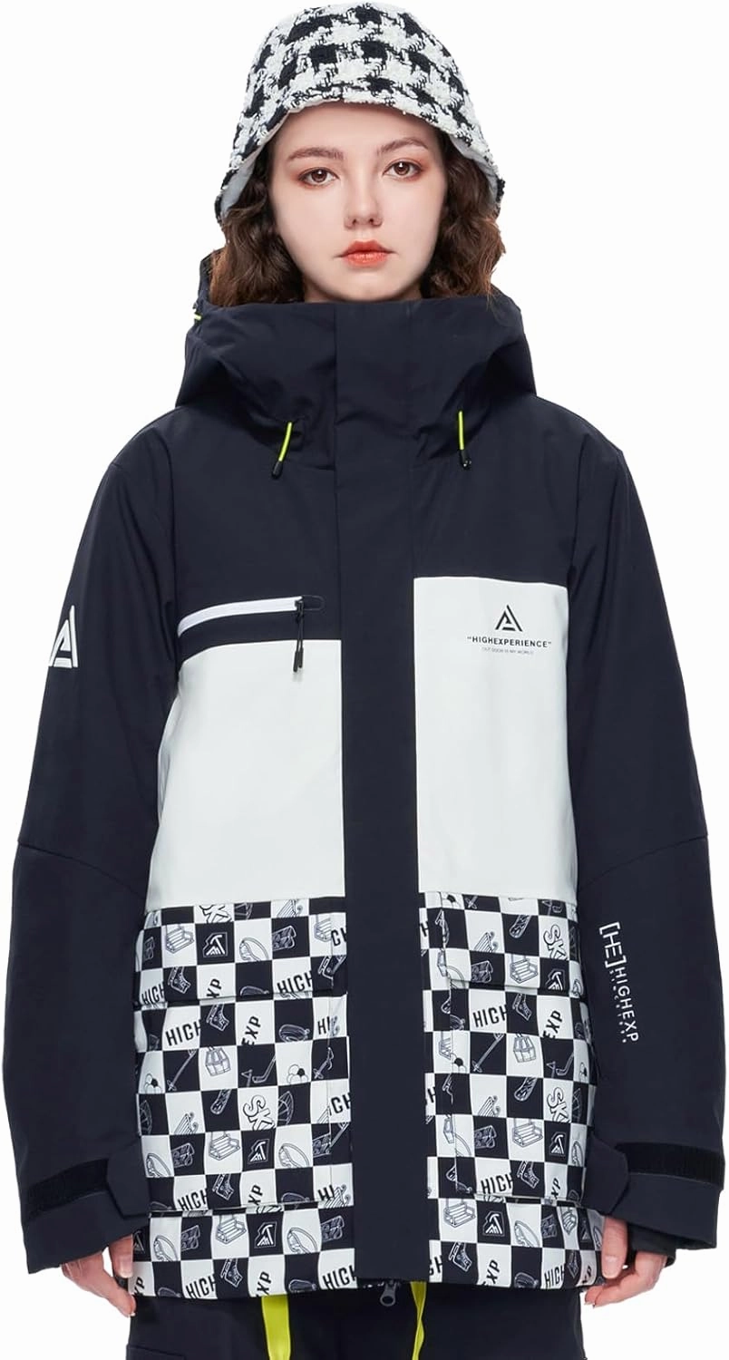 Ski Jacket Snowboard Coat Snow Winter Waterproof Insulated Windproof Baggy Warm Hooded Jacket for Men Women