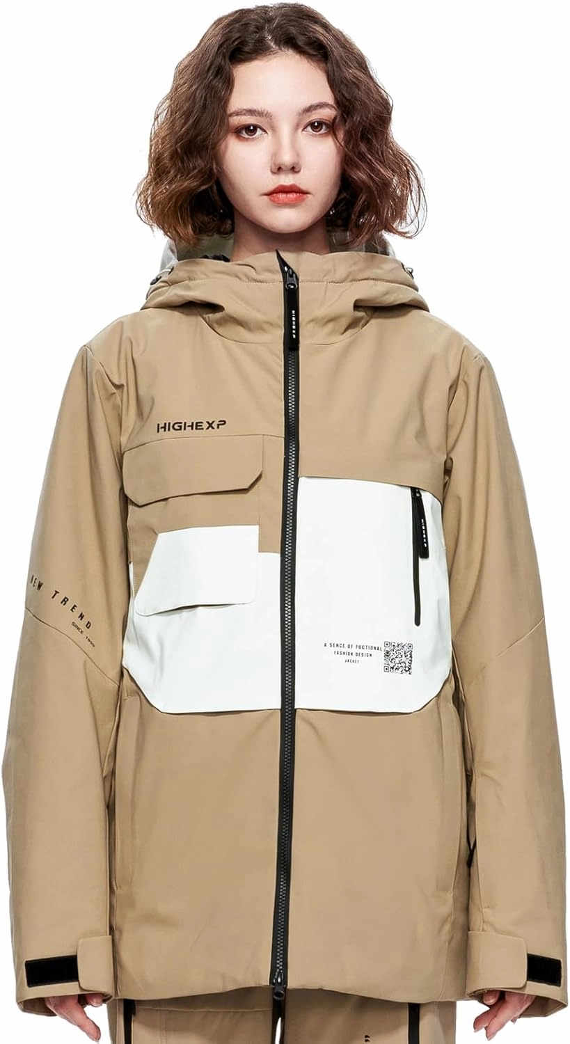 Ski Jacket Snowboard Coat Snow Winter Waterproof Insulated Windproof Baggy Warm Hooded Jacket for Men Women