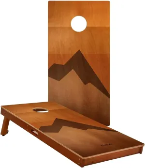 Skip's Garage Moisture-Resistant All-Weather Cornhole Boards | Elakai Mahogany Solid Wood Outdoor Corn Hole Game | Lightweight and Portable | 40  Design Options
