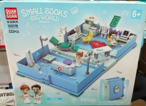 Small Books Big World - 332 pcs City Creativity Medical laboratory Doctor Nurse Collection Book Building Blocks Bricks Toys for Kids (Multicolor)