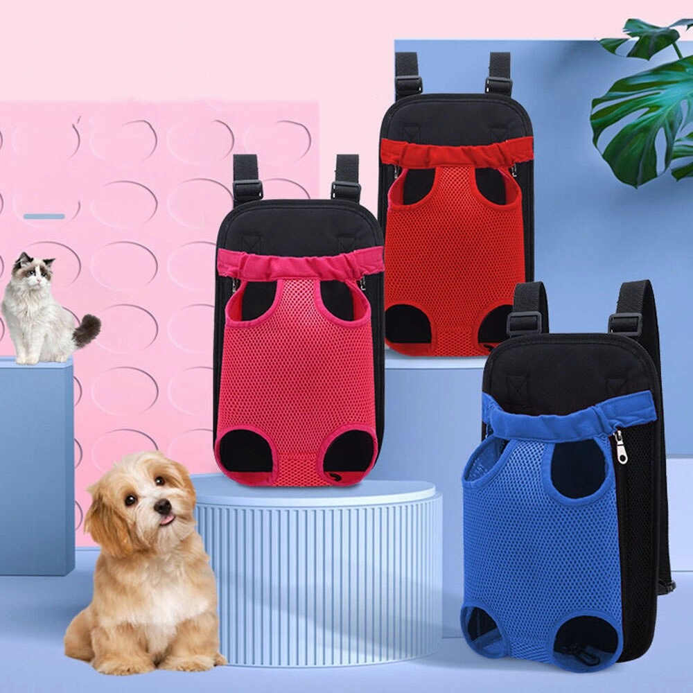 Small Dog Carrier Backpack Legs Out Pet Puppy Carrier | Hands-Free Cat Travel Bag for Walking, Hiking, and Motorcycle Use