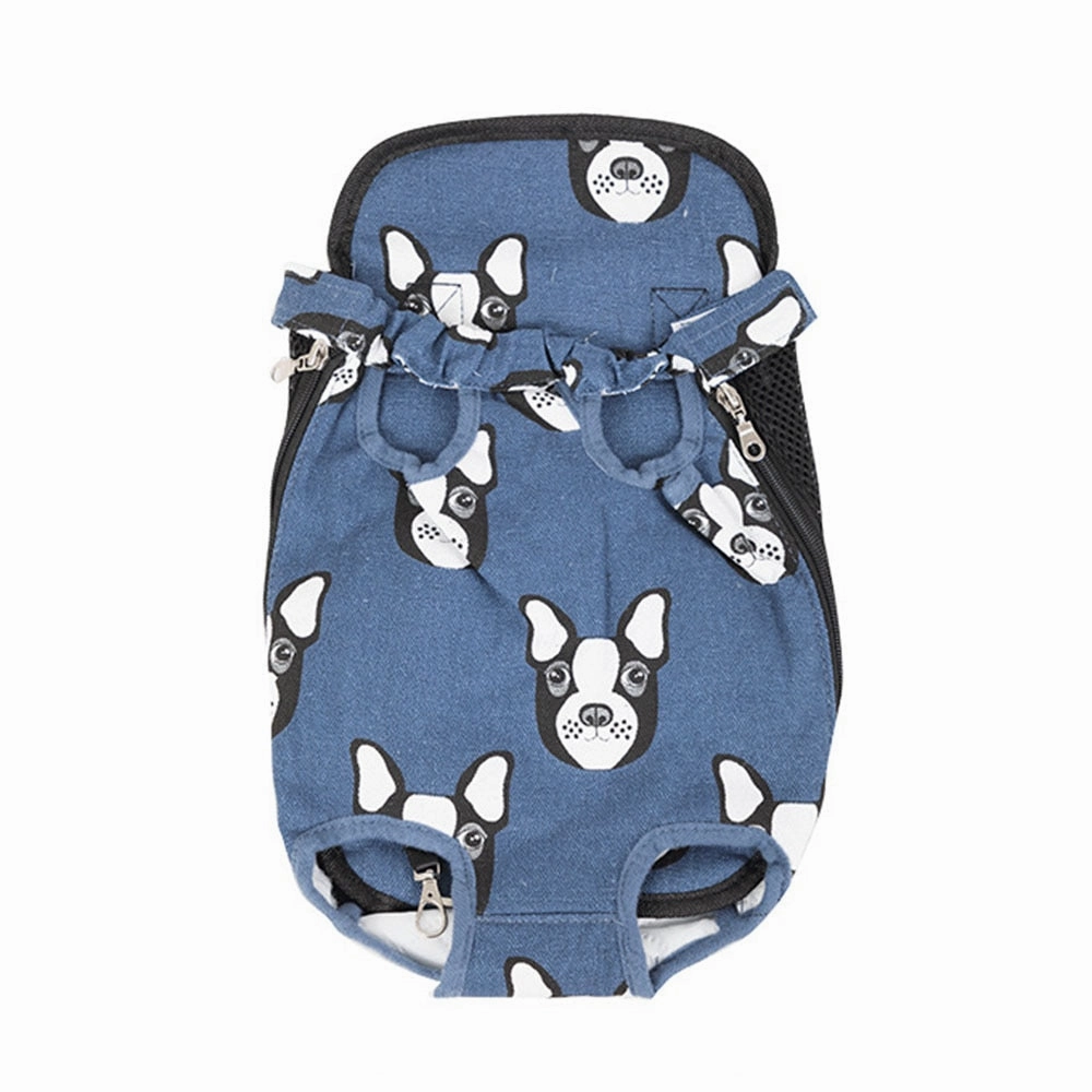 Small Dog Carrier Backpack Legs Out Pet Puppy Carrier | Hands-Free Cat Travel Bag for Walking, Hiking, and Motorcycle Use