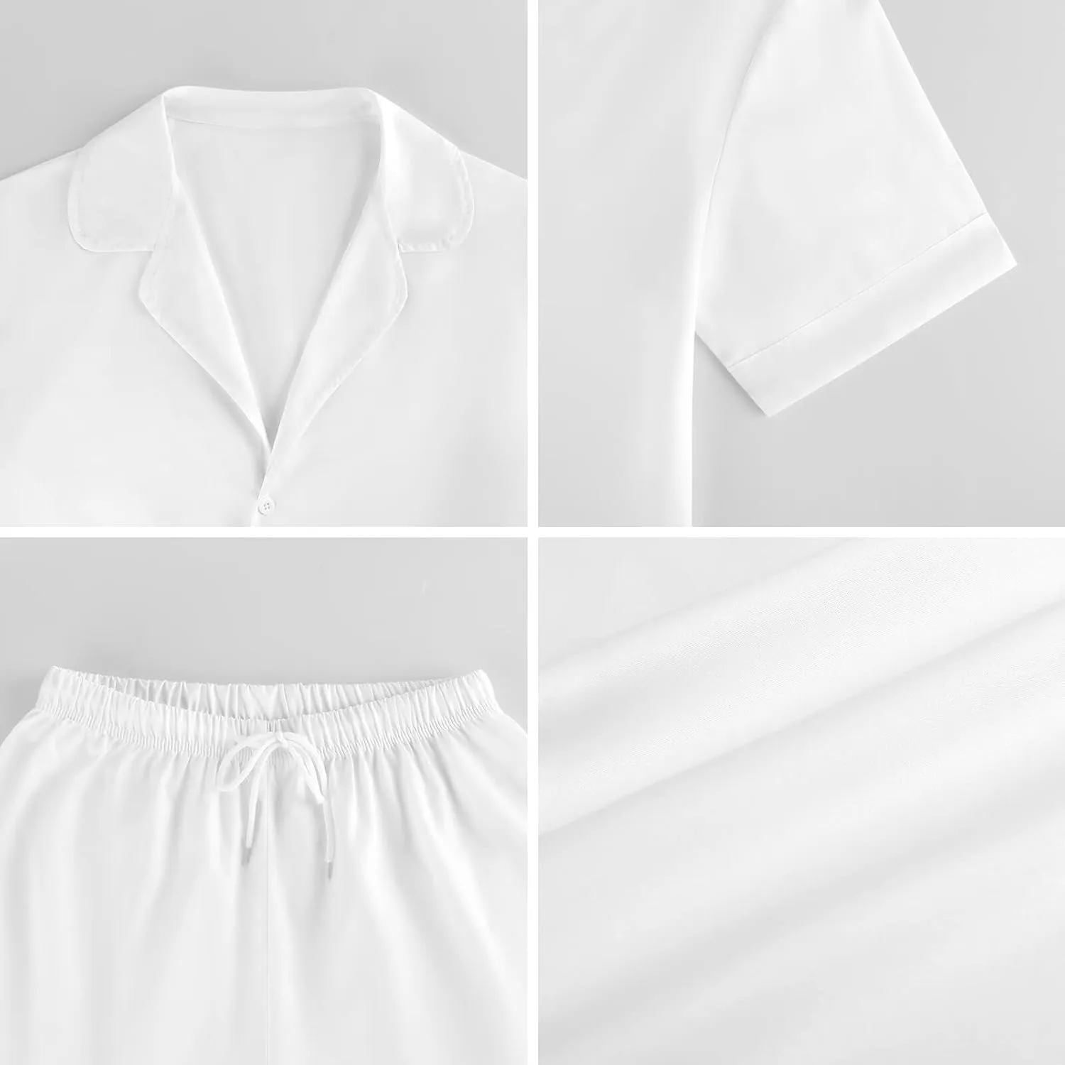 Soccer Ball Women's Satin Pajama Set Short Sleeve Button Down Sleepwear Loungewear Pj Set