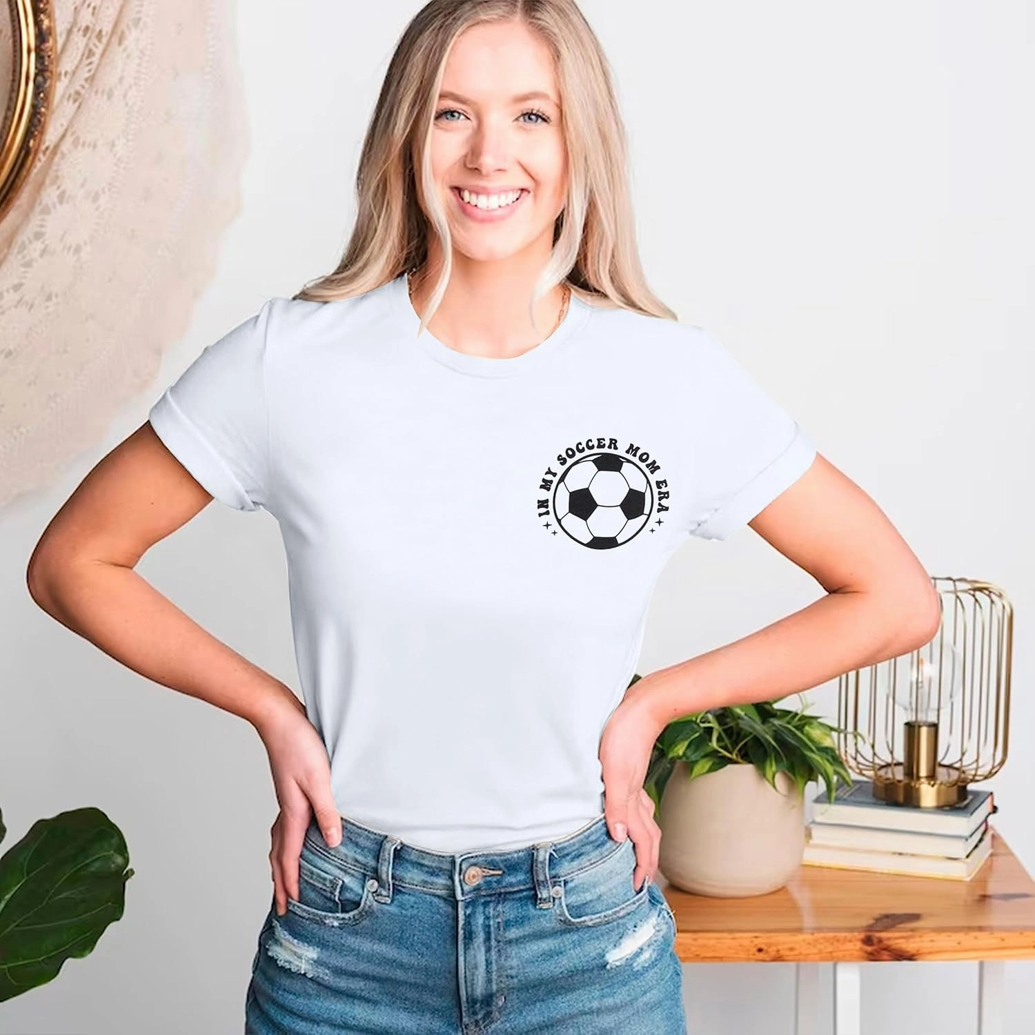 Soccer Mom Shirt Women Soccer Mom Leopard Bleached T Shirt Soccer Mom Graphic Shirt Funny Ball Mom Life Tee Top