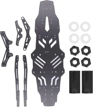 Socobeta Carbon Fiber RC Bottom Chassis Plate 3K Carbon Fiber RC Drift Racing Chassis RC Chassis Frame Compatible with MST RMX2.0S 1/10 Remote Control Drift Car