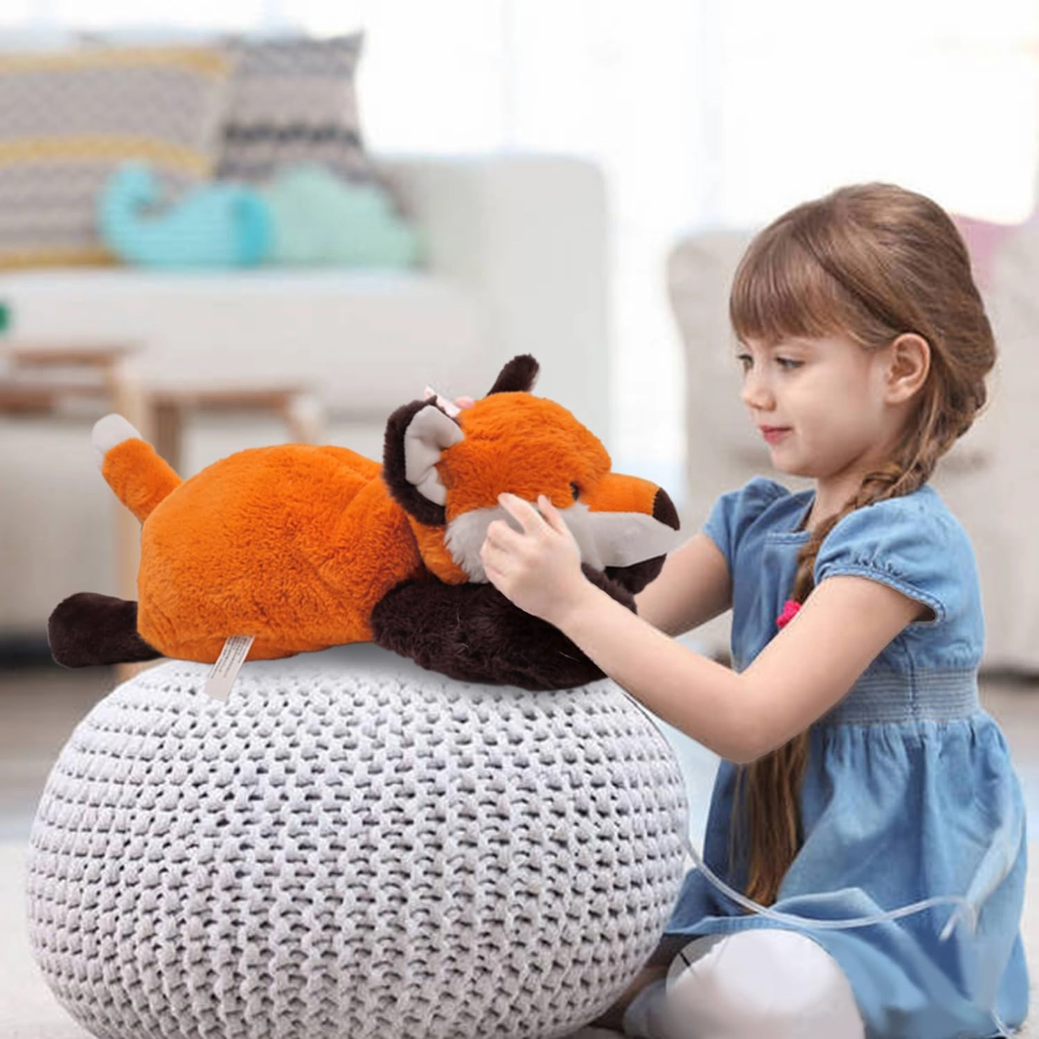 Soft Weighted Stuffed Animals Weighted Plush Animals for Huskies,Pigs,Dinosaurs and Polar Bears - 14-30 Inches for Boys Girls