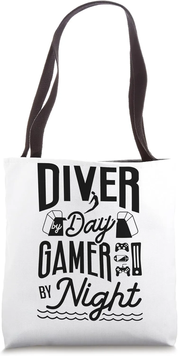 Springboard Diver Platform Diving Springboard Diving Gamer Tote Bag