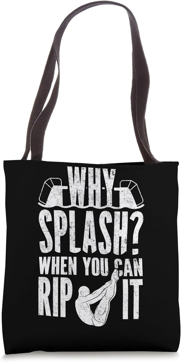 Springboard Diver Platform Diving Springboard Diving Quote Tote Bag