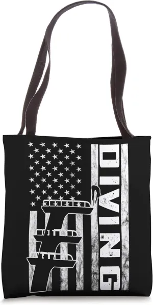 Springboard Diver Springboard Diving Water Sport America Tote Bag
