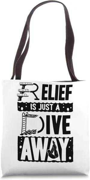 Springboard Diving Board Diving Springboard Diver Tote Bag