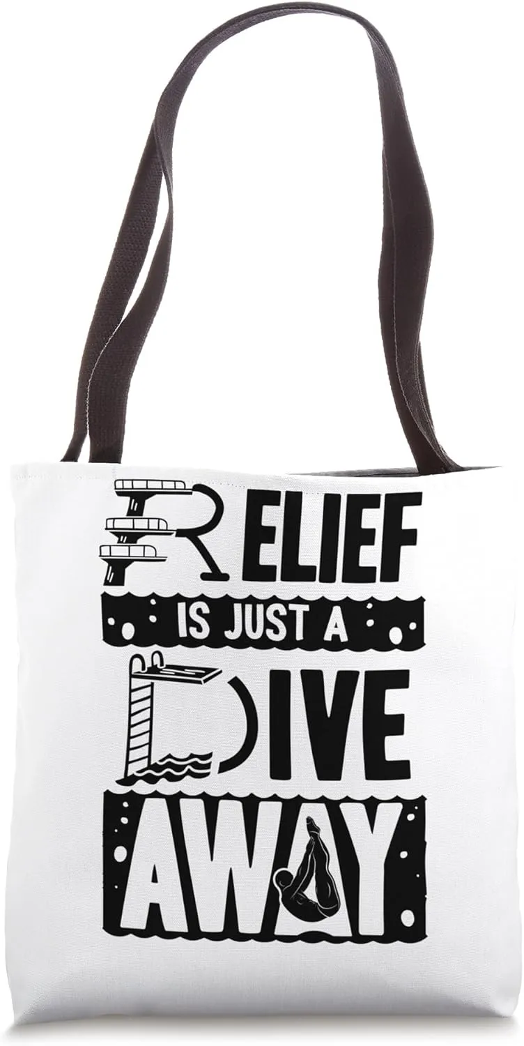 Springboard Diving Board Diving Springboard Diver Tote Bag