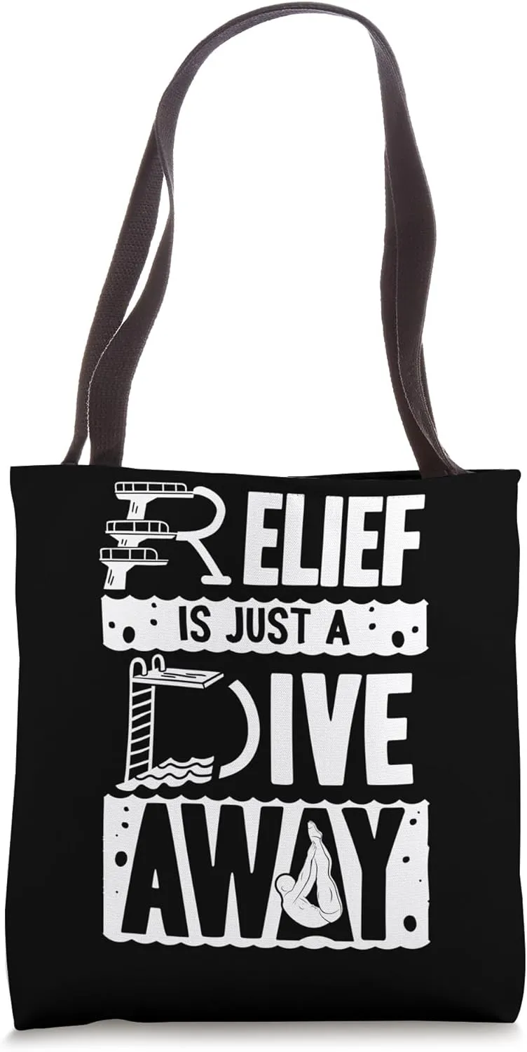 Springboard Diving Board Diving Springboard Diver Tote Bag