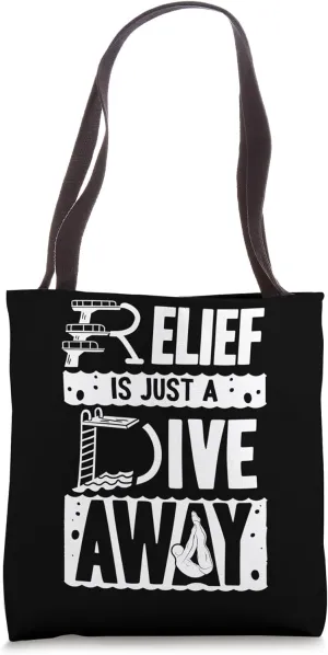 Springboard Diving Board Diving Springboard Diver Tote Bag