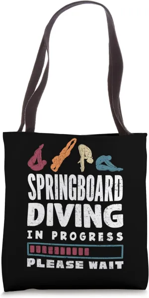 Springboard Diving In Progress Platform Diver Tote Bag