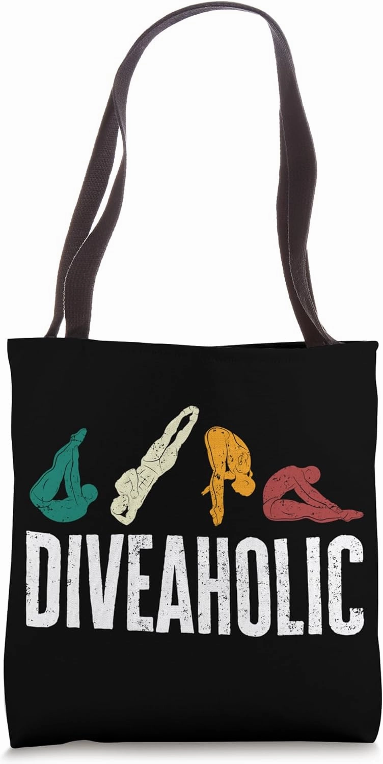 Springboard Diving Board Diving Springboard Diver Diveaholic Tote Bag