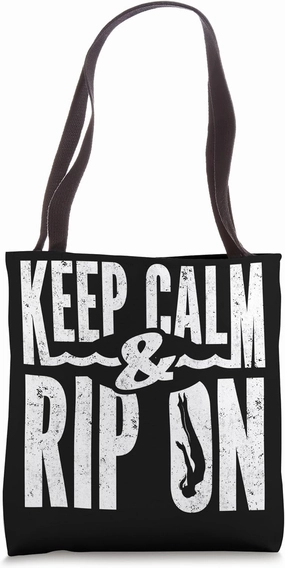 Springboard Diving Board Diving Springboard Diver Keep Calm Tote Bag
