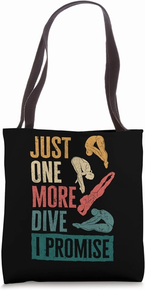 Springboard Diving Board Diving Springboard Diver Quote Tote Bag