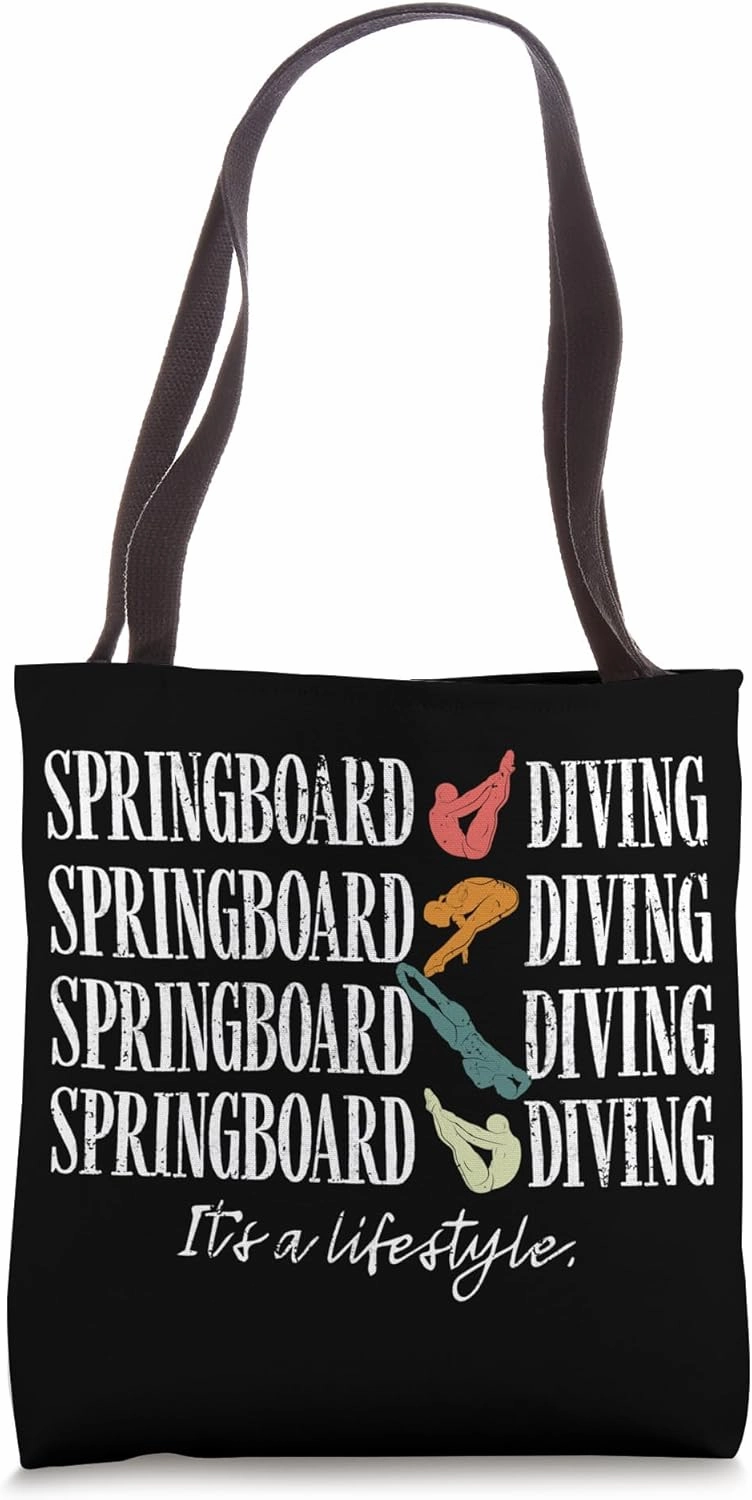 Springboard Diving Board Diving Springboard Diver Tote Bag