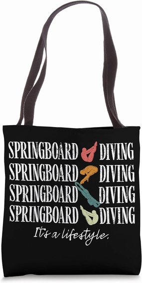 Springboard Diving Board Diving Springboard Diver Tote Bag
