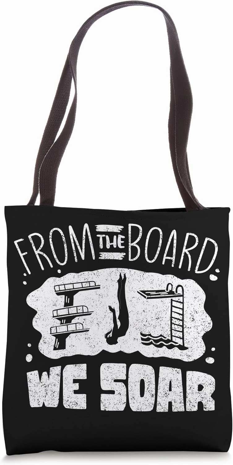 Springboard Diving Board Diving Springboard Diver Tote Bag