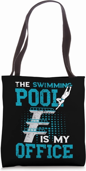 Springboard Diving Office Swimming Pool Springboard Diving Tote Bag