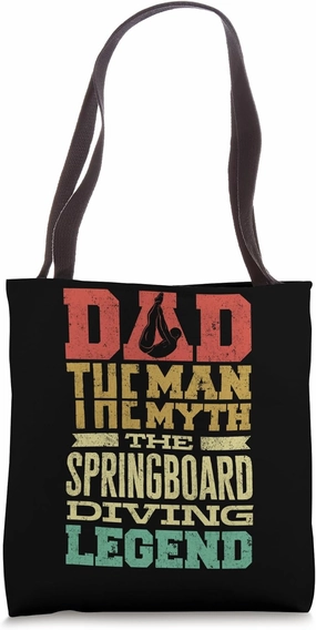 Springboard Diving Platform Diver Board Diving Fathers Day Tote Bag