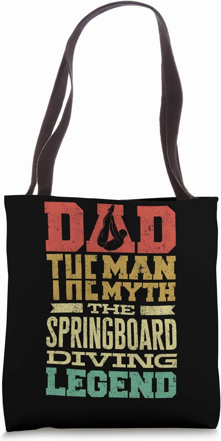 Springboard Diving Platform Diver Board Diving Fathers Day Tote Bag