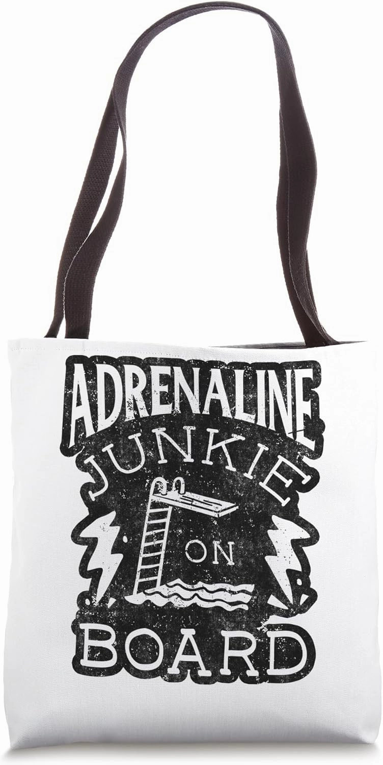 Springboard Diving Platform Diver Funny Springboard Diver Tote Bag