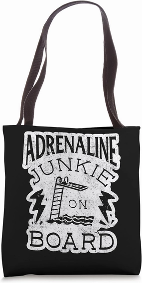 Springboard Diving Platform Diver Funny Springboard Diver Tote Bag